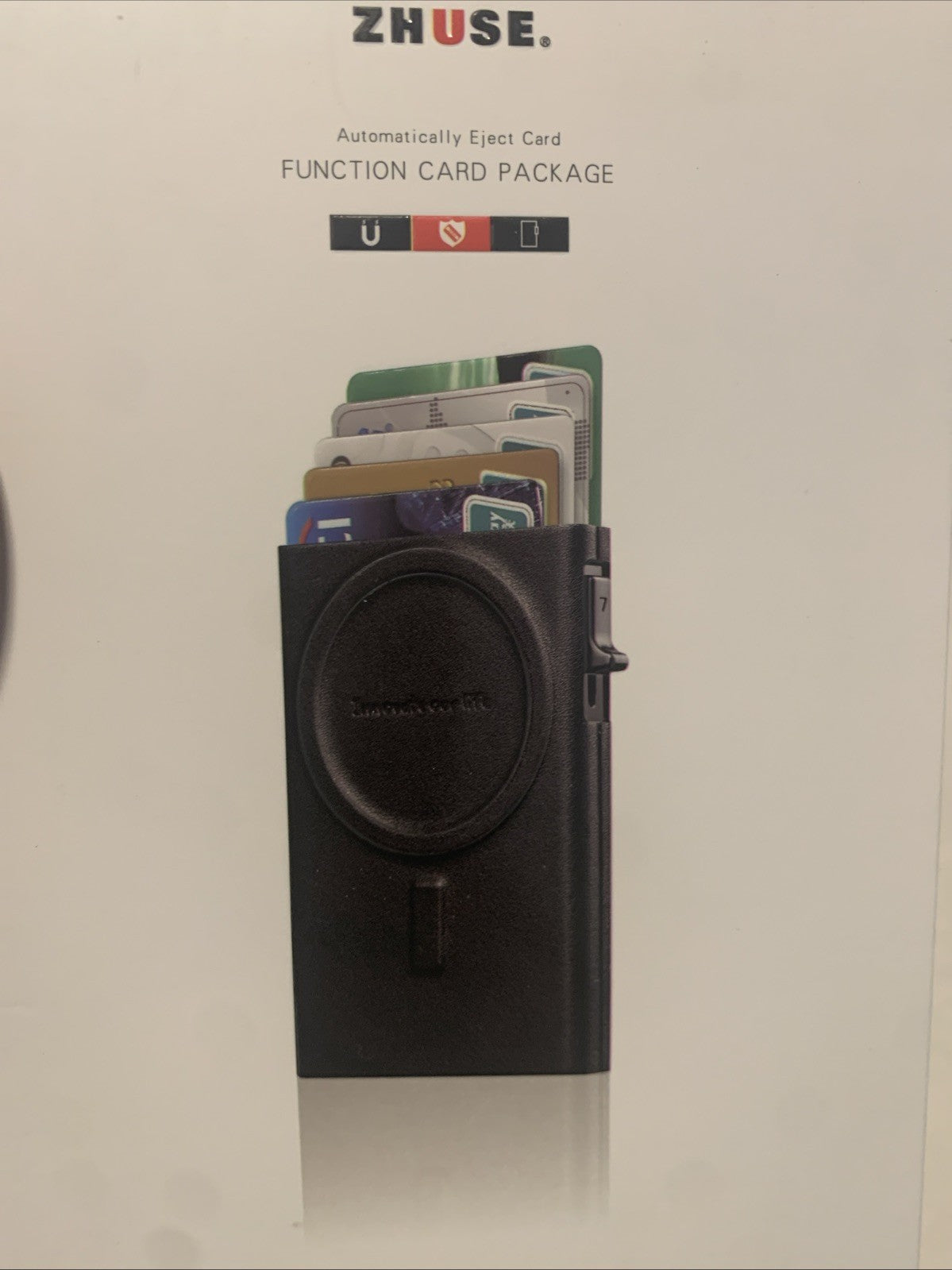 ZHUSE Automatic Pop-Up RFID Blocking Credit Card Holder Metal Wallet red3