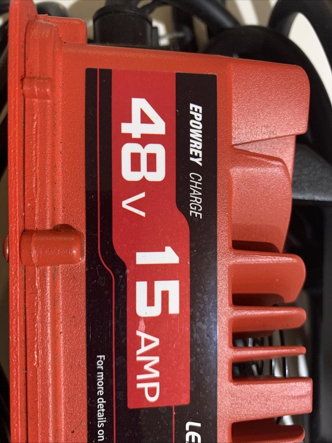 EPOWREY 15 AMP Golf Cart Battery Charger 48 Volt 3-pin Triangular Plug for EZGO1