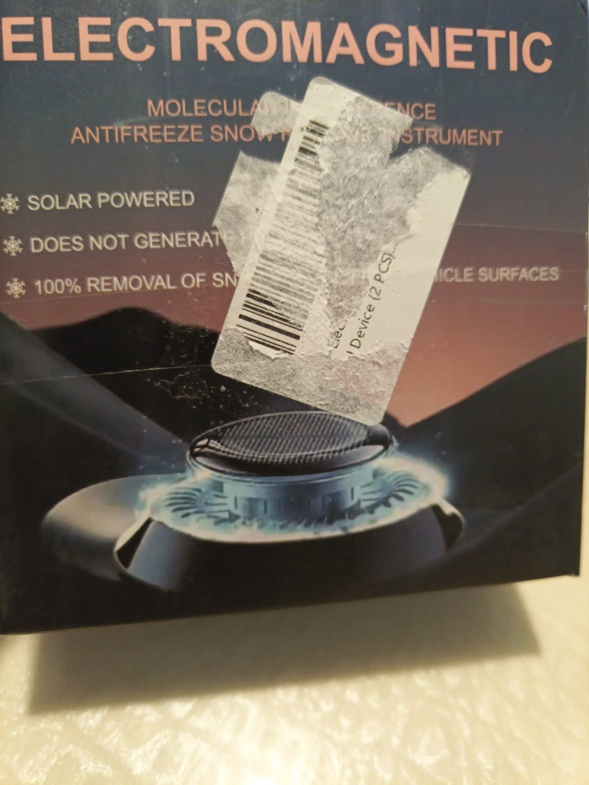Portable Car Defogging & Ice Removal Instrument w/ Solar Energy Automatic Start2