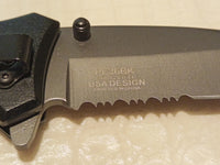 Black Power Ranger Pocket Knife Spring Assisted EDC Blade, Glass Breaker & Seatb2