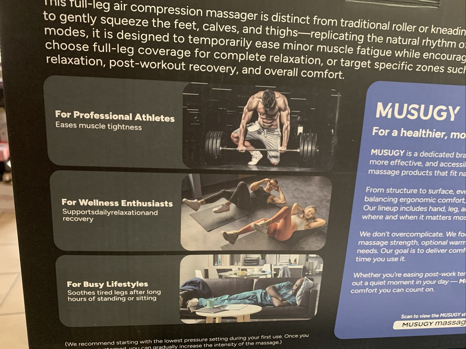 Brand New Musugy Air Compression Foot And Leg Recovery System FE-720484