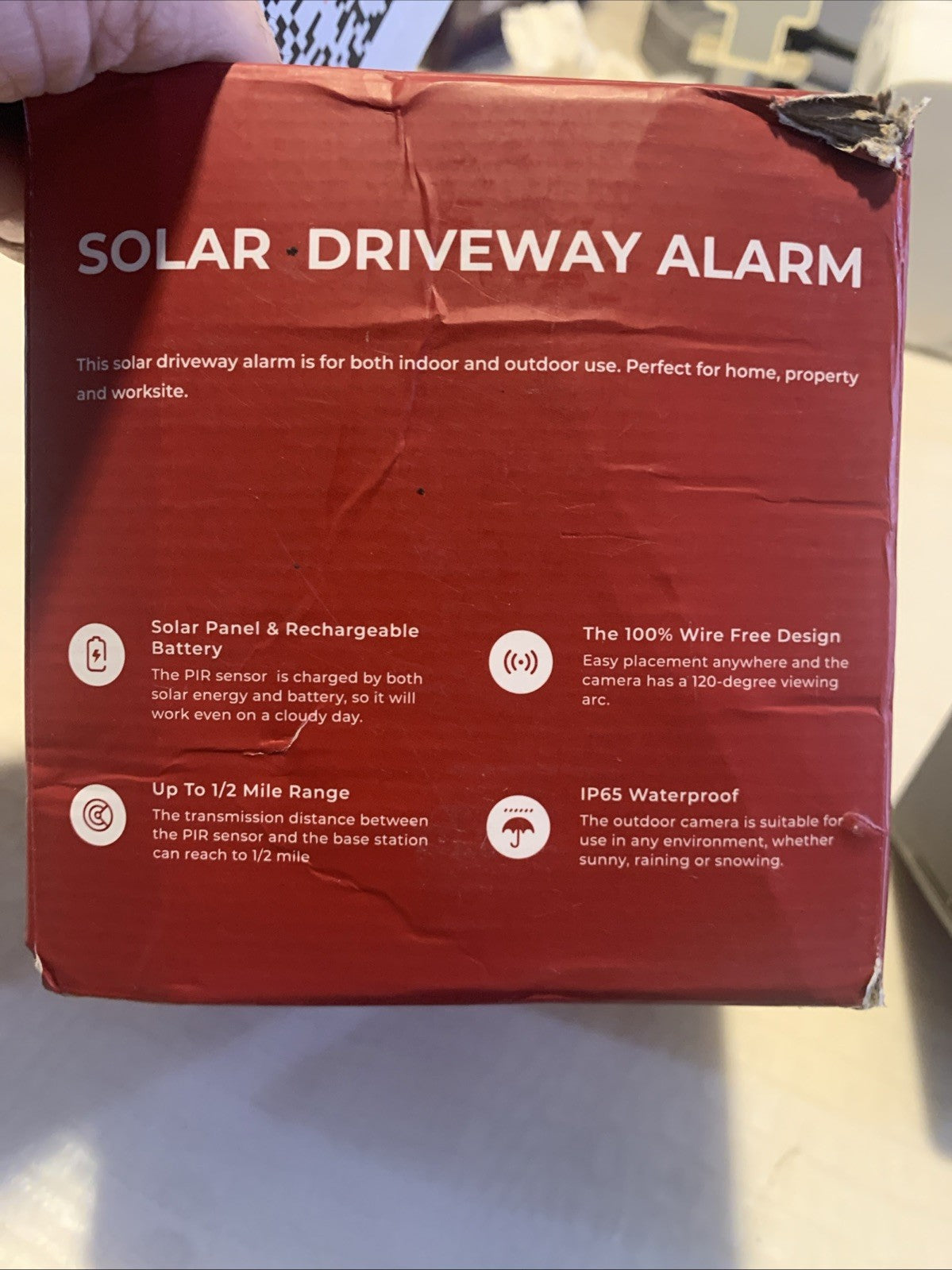 eMACROS 1/2 Mile Long Range Solar Wireless Driveway Alarm Outdoor, Wi-Fi11