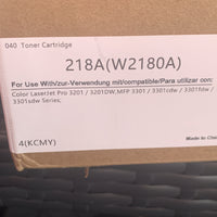 4PK 218A Toner Cartridge With Chip Compatible for HP Color Pro 3201 Pro MFP 33012