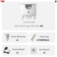 Furoomate Open Self Cleaning Cat Litter Box, Smart Automatic, New Open Box1