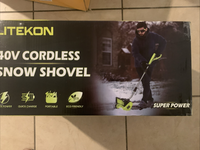 Litekon 40V Brushless Cordless Snow Shovel 13" 2x4Ah Green1