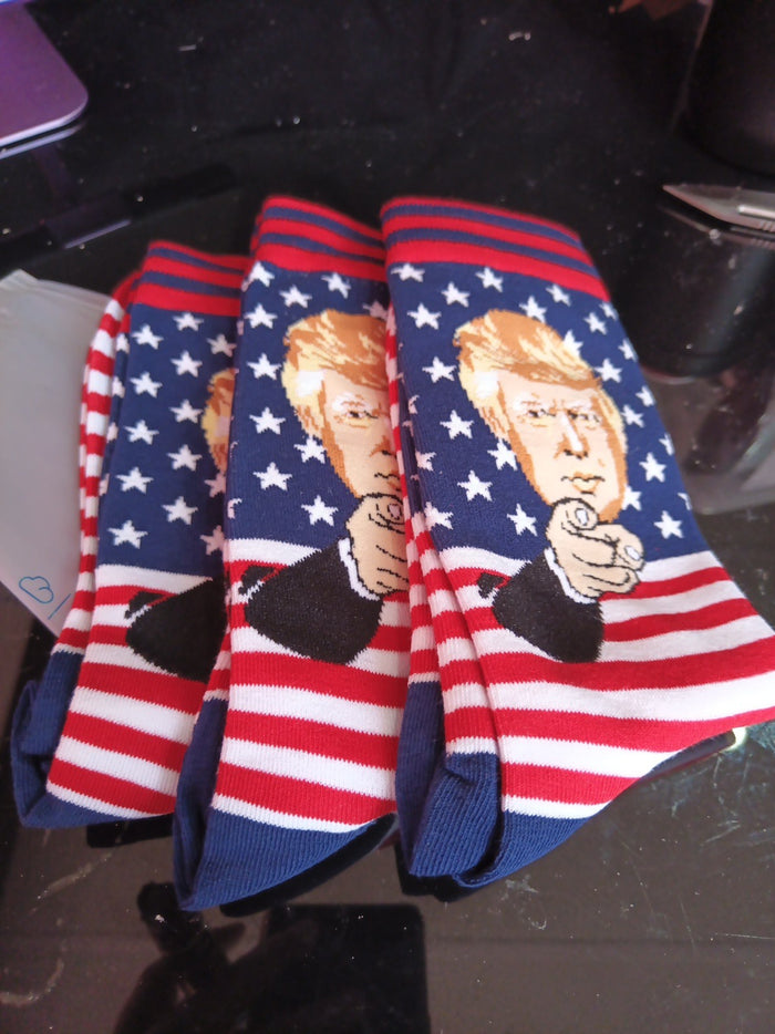 Trump Socks One Size New Stripe Patriotic 3 Pack.0