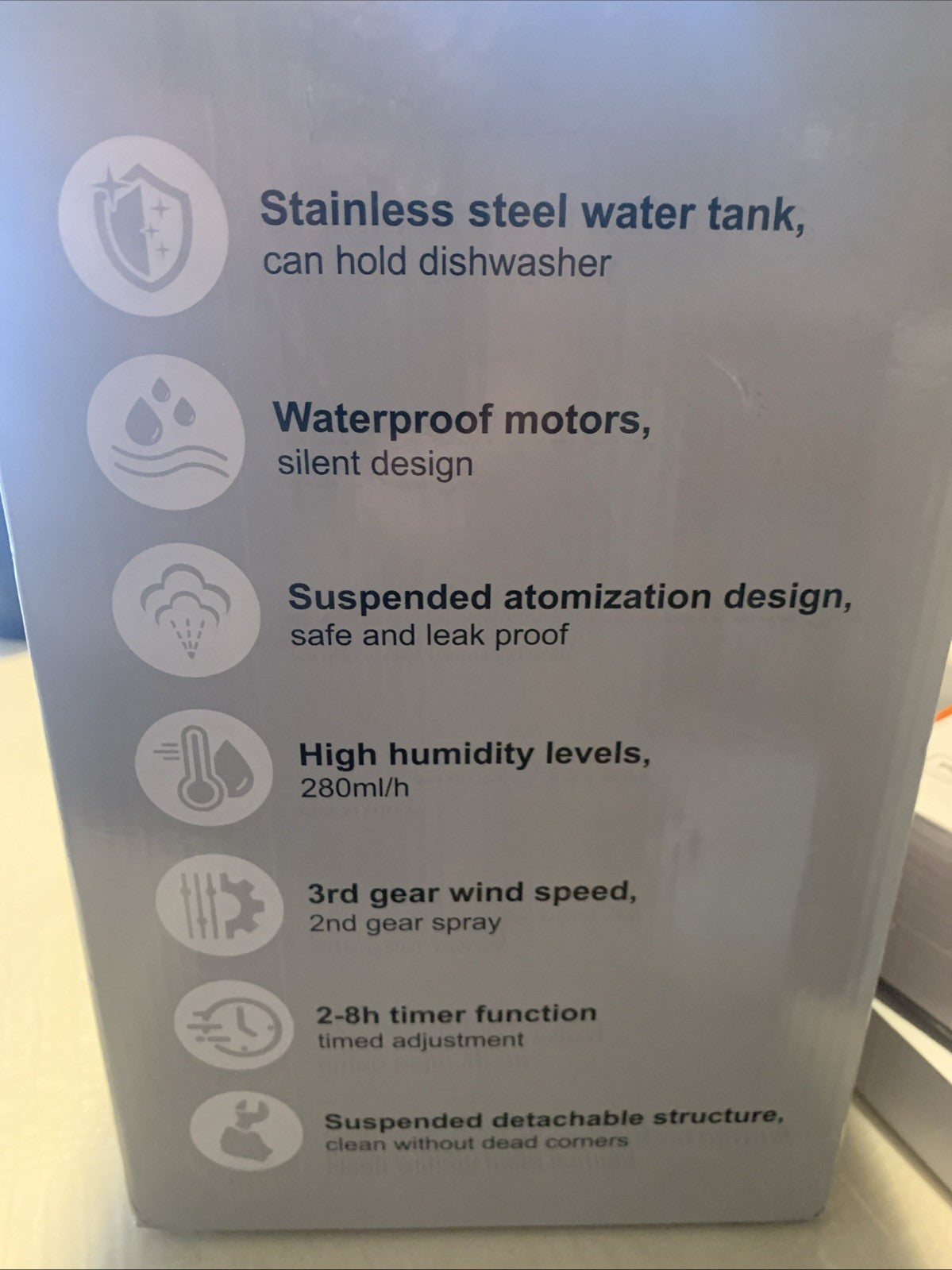 4.6L/1.2Gal Stainless Steel Humidifier for Bedroom, Top Fill Ultrasonic Cool ...1