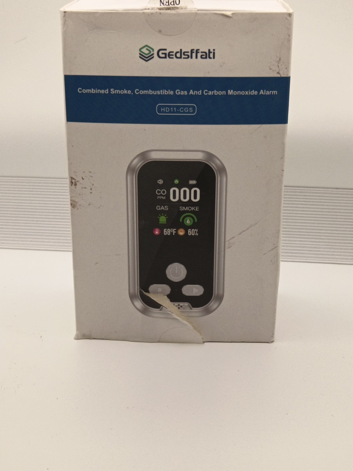 Gedsffati  Smoke, Combustible Gas,  Carbon Monoxide Alarm, model HD11-CGS. New0