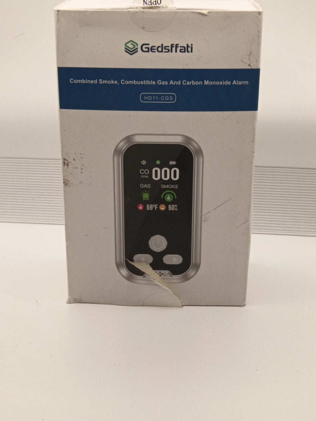 Gedsffati  Smoke, Combustible Gas,  Carbon Monoxide Alarm, model HD11-CGS. New0