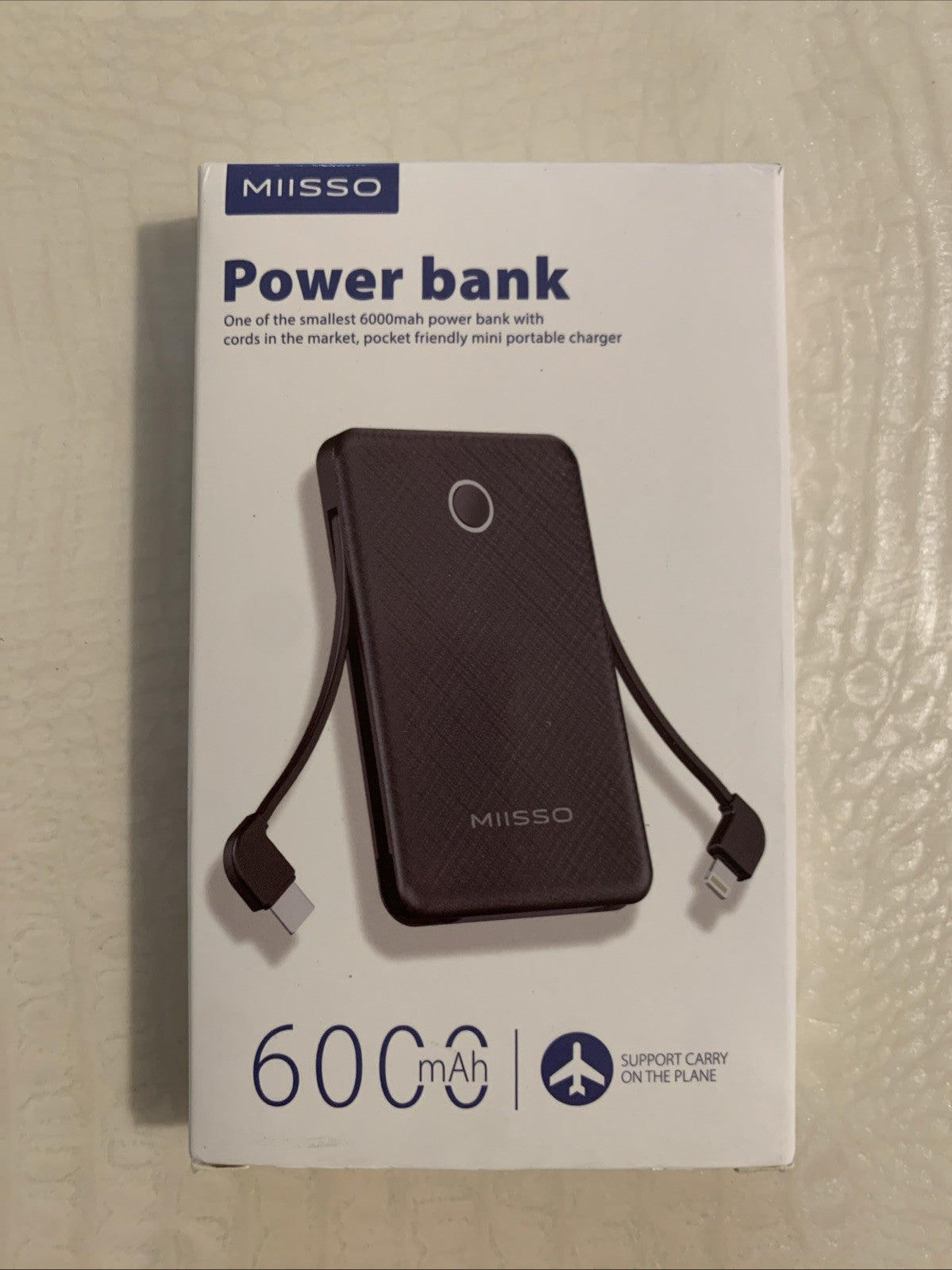 Power Bank Battery Nisso -6000 mAh USB C And FireWire0