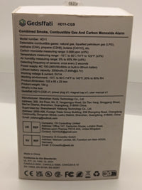 Gedsffati  Smoke, Combustible Gas,  Carbon Monoxide Alarm, model HD11-CGS. New1