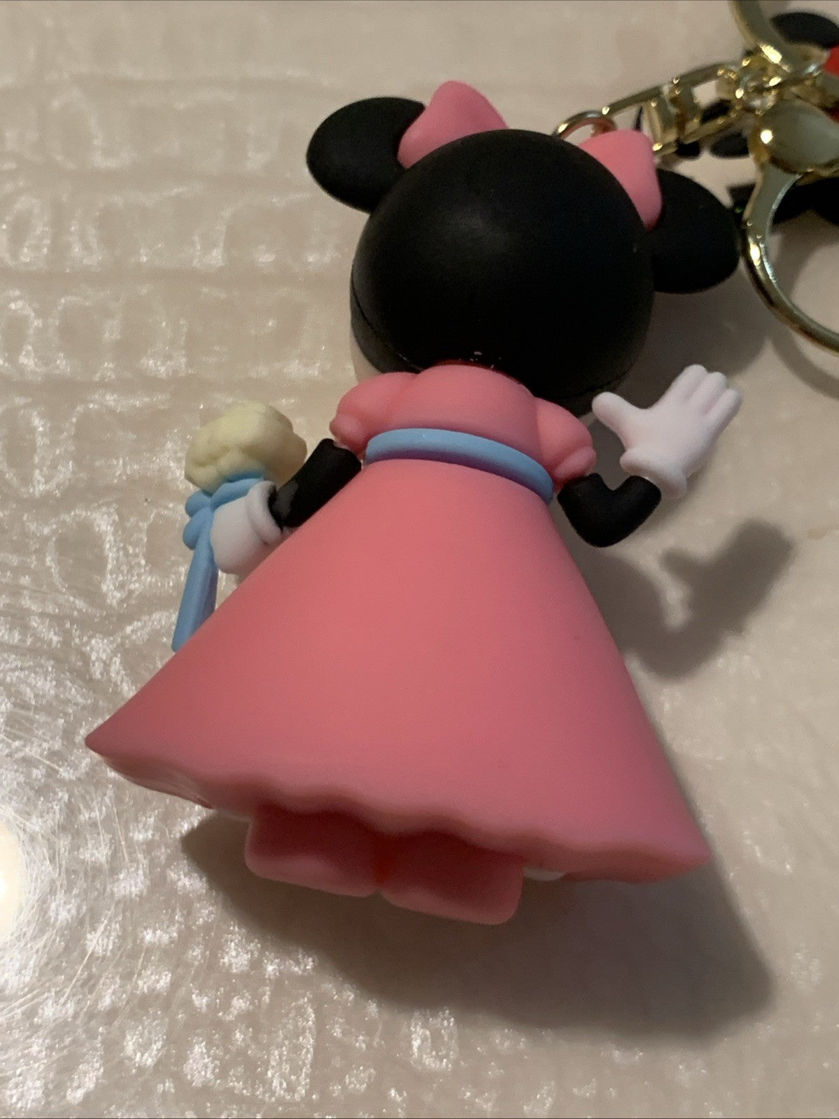 Pair Of Disney Mickey & Minnie Mouse Dale Bowser 3D Pendant Keychains Key Rings9