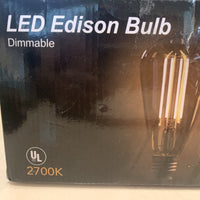 LED Edison Bulb 12 Pack ST58D6 2700K Dimmable E26/ST58/ST191