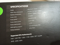 Aqua Elite 120 V3 AIO CPU Cooler, 120mm Liquid Cooling, ARGB PWM Fans, Intel ...8