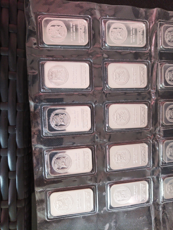 1 oz APMEX Silver Bar (Lot of 10)0
