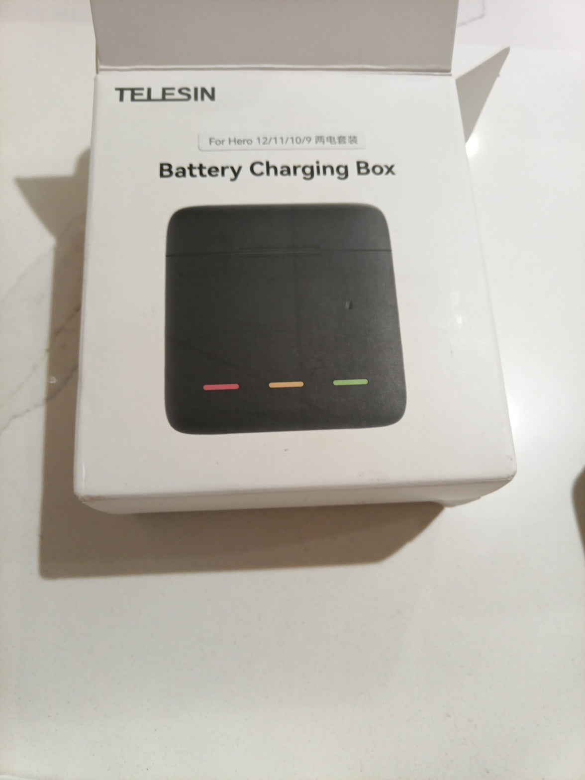 Telesin 3 Slot Per GoPro for Hero 9/10/11/12 Battery Charging Box W/2 Batteries 0