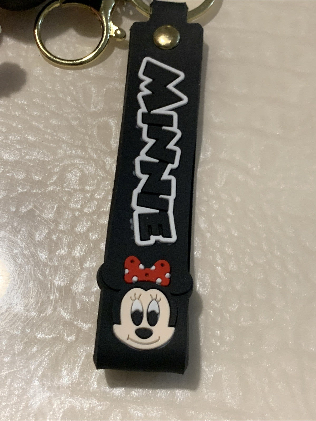 Pair Of Disney Mickey & Minnie Mouse Dale Bowser 3D Pendant Keychains Key Rings3