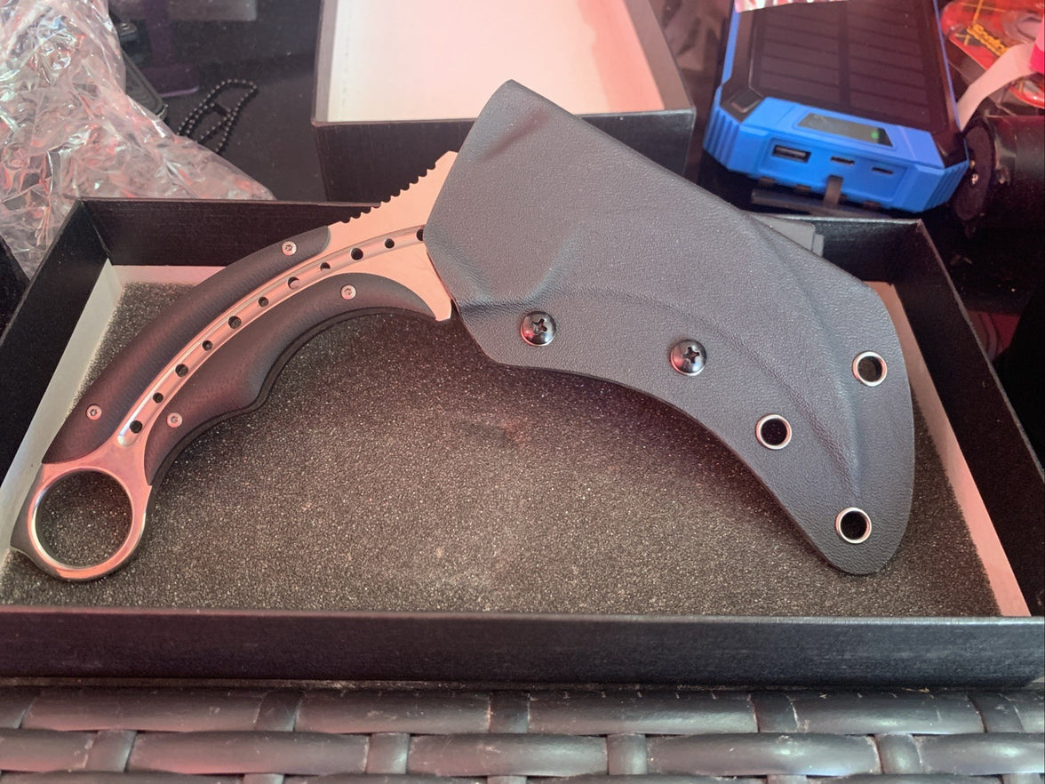 Karambit Claw Fixed Blade Knife FULL TANG Survival Hunting with Kydex Sheath10