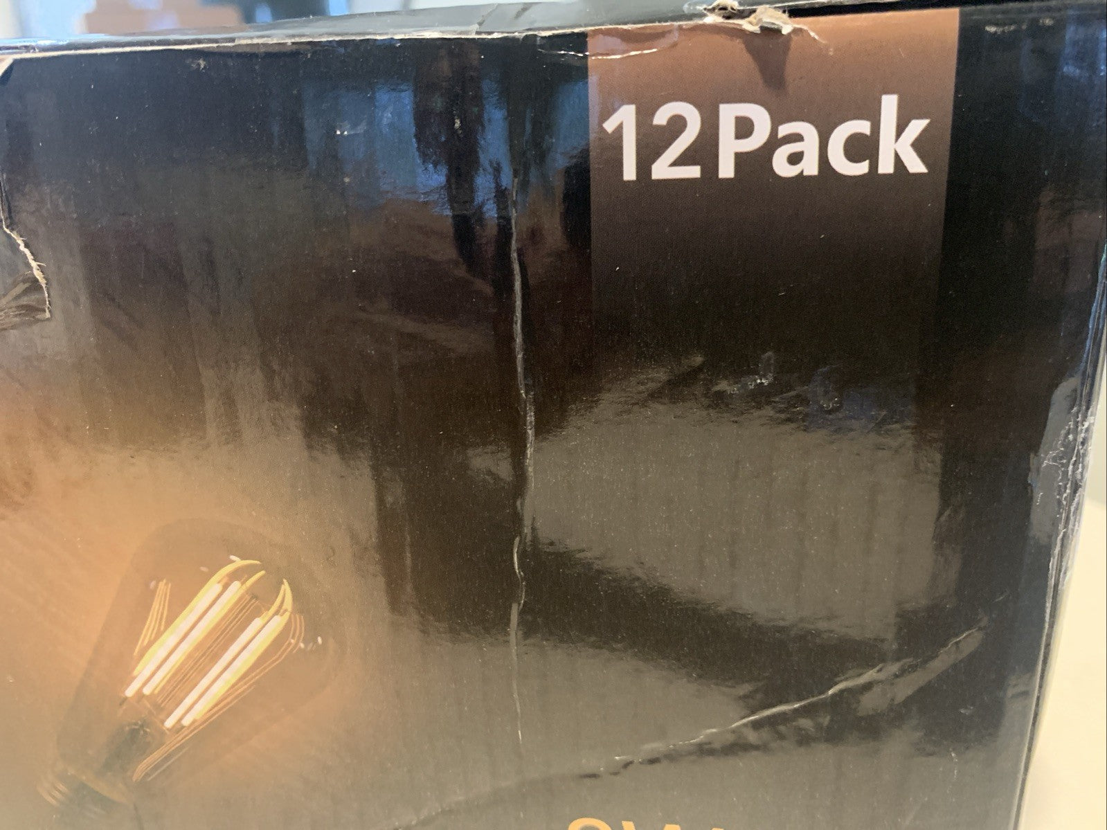 LED Edison Bulb 12 Pack ST58D6 2700K Dimmable E26/ST58/ST194
