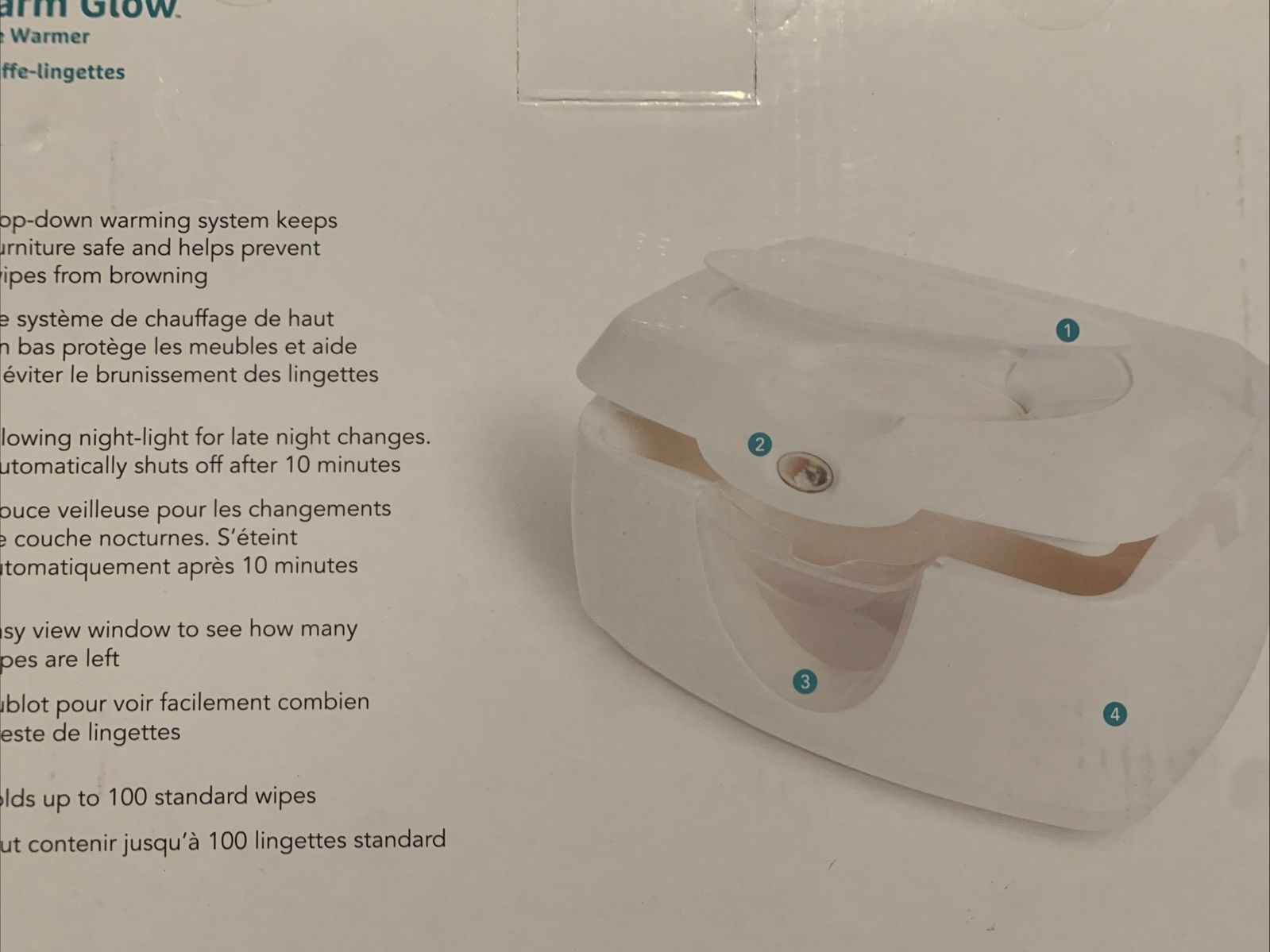 MUNCHKIN Warm Glow Wipe Warmer Soft Night Light  New In Box2