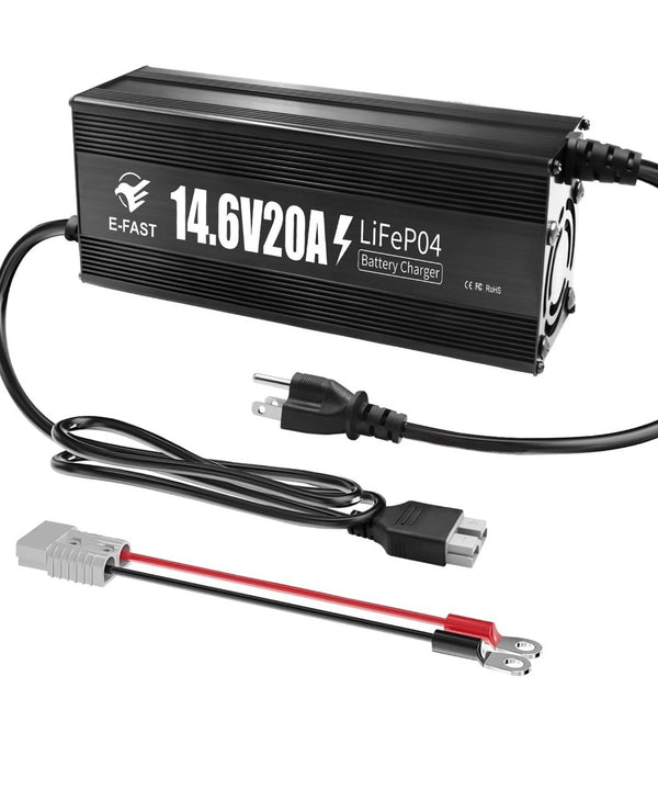 14.6V 20A LiFePO4 Lithium Smart Battery Charger with Anderson Connector0