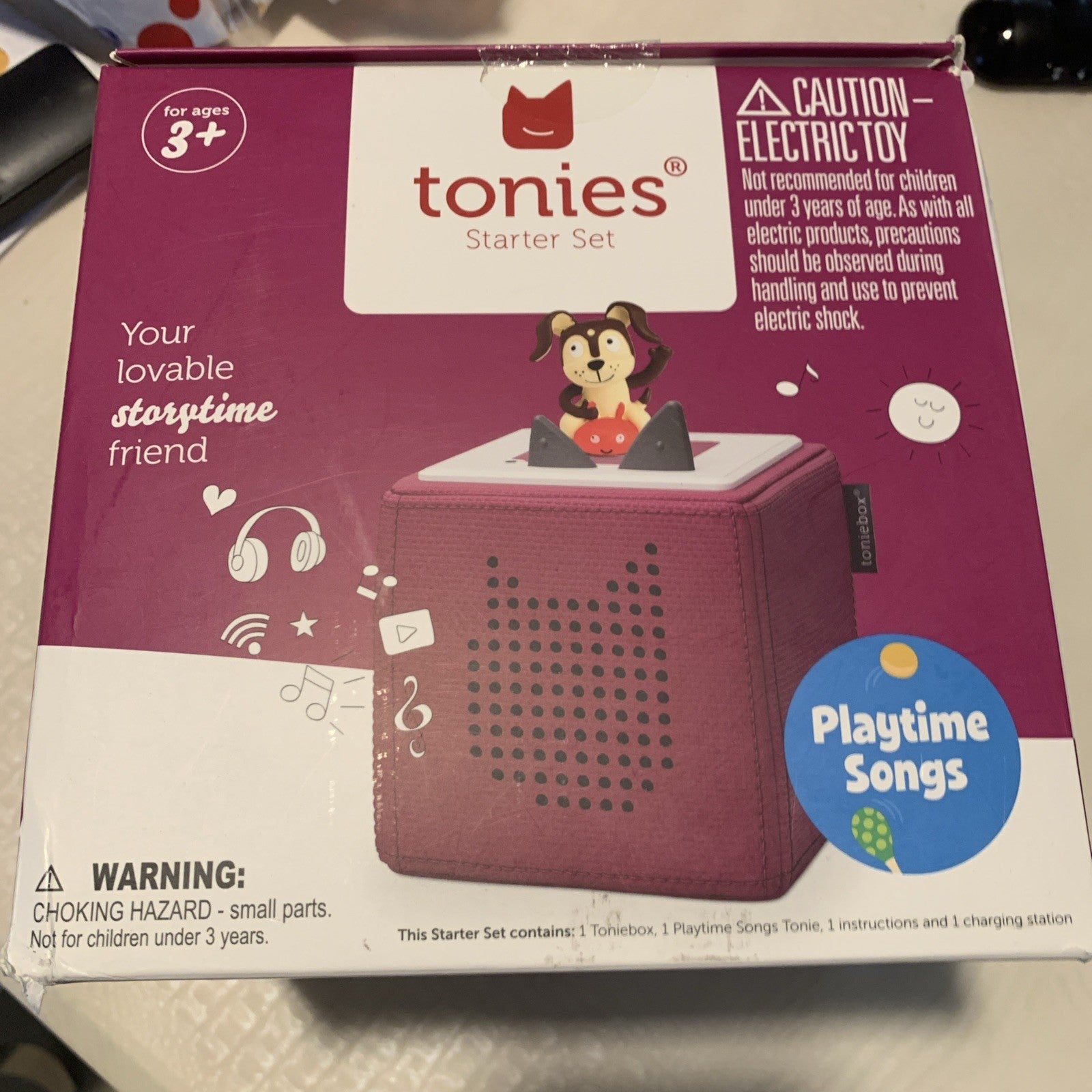 Tonies Toniebox Playtime Puppy Starter Set - Pink New Sealed #100007630