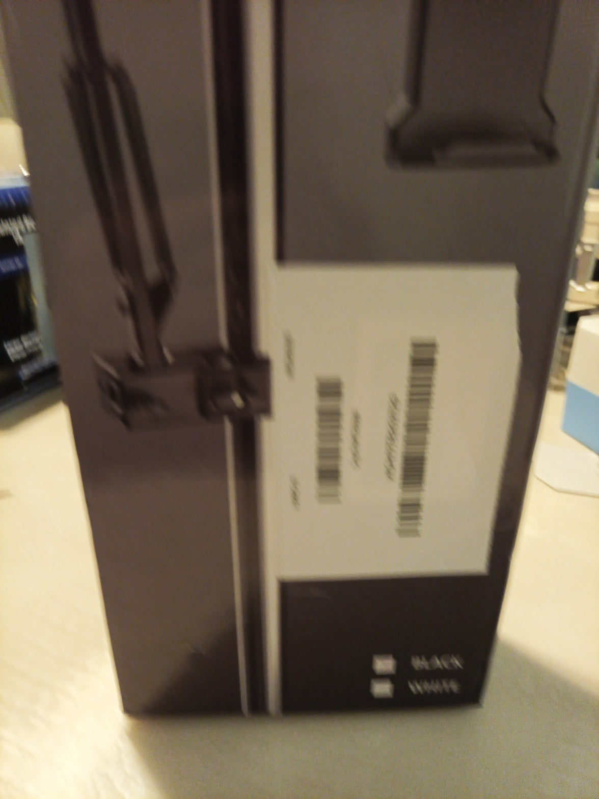 Universal Holder with Folding Long Arm Black. 2