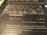 ASUS Hyper M.2 x16 Gen 4 Interface Cards/Adapter Internal - Open Box, New2