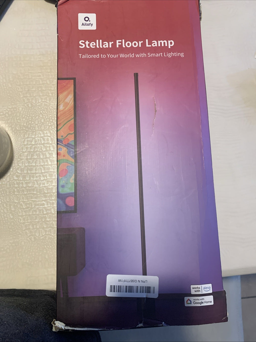 Ailofy ‎FLV2 Corner Floor Lamp Color Changing +Alexa+Google Home+Sync Music NEW0